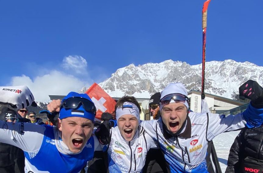 Eesti juuniorid tulid suusaorienteerumise teatesõidus maailmameistriteks